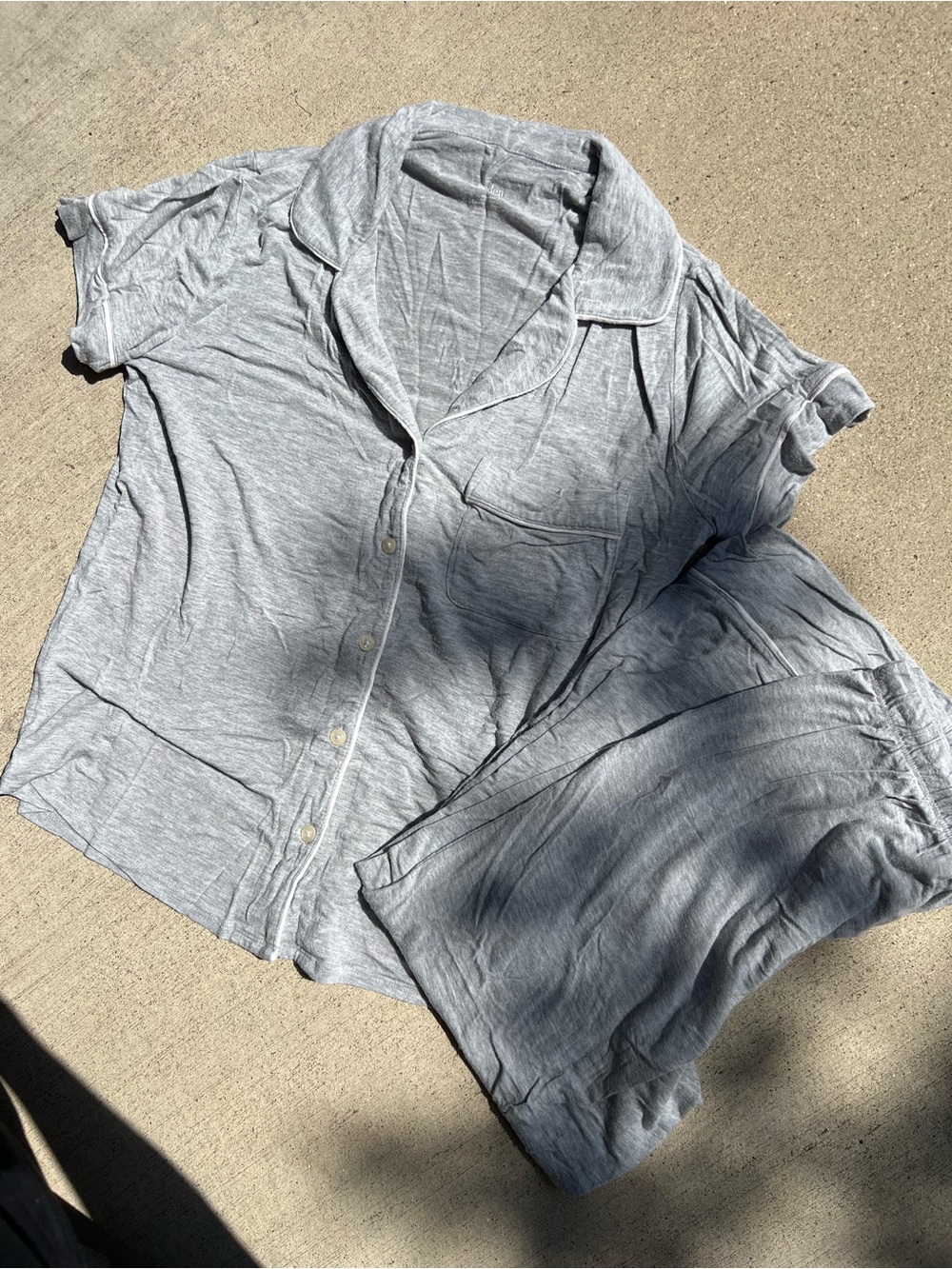 Aiden Light Gray Short-Sleeve Pajama Set